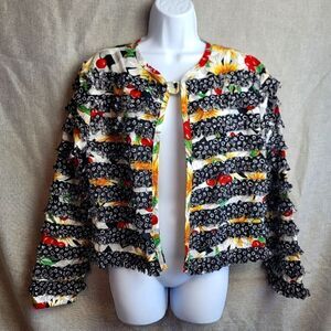 Vintage PAULA SWEET Muslin Mink Fringe Sweater